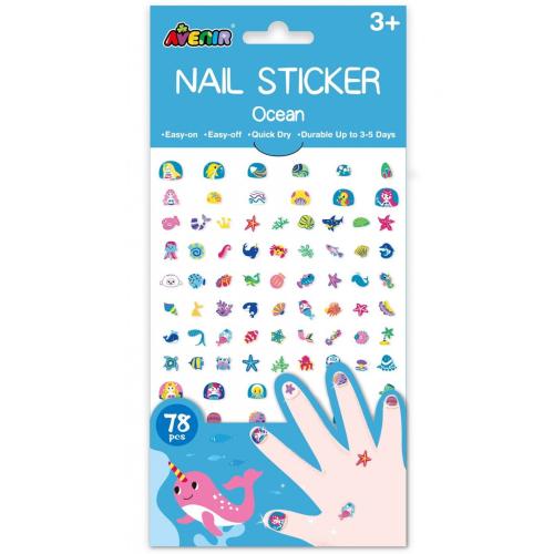 Avenir Nail Sticker Big Κωδ 60524 Παιδικά Αυτοκόλλητα Νυχιών 78 Τεμάχια - Ocean